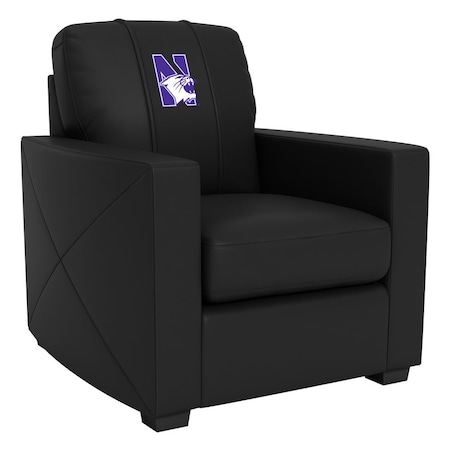 Dreamseat Silver Club Chair with Northwestern Wildcats Logo XZ7759002CHCDBK-PSCOL13355